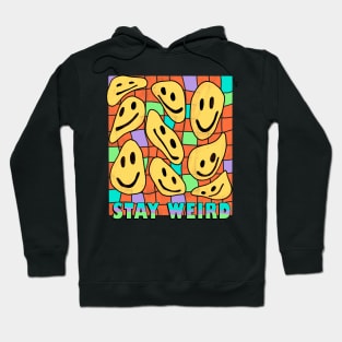 Stay Weird Psychedelic Design Hoodie